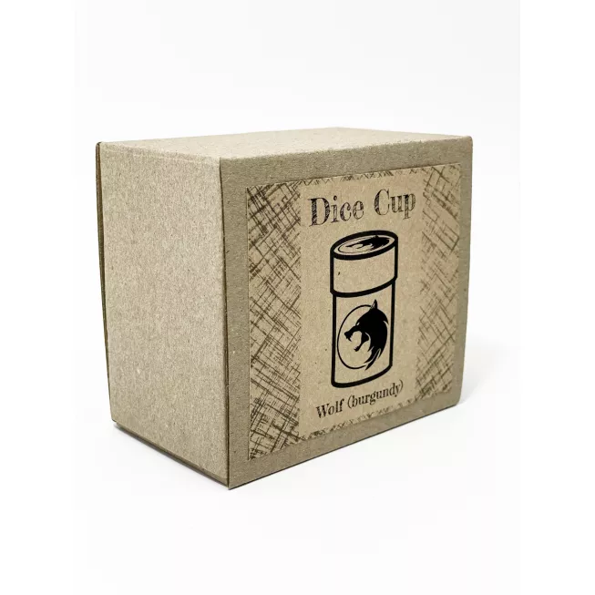 Стакан для кубиків Вовк бургунді Dice Cup