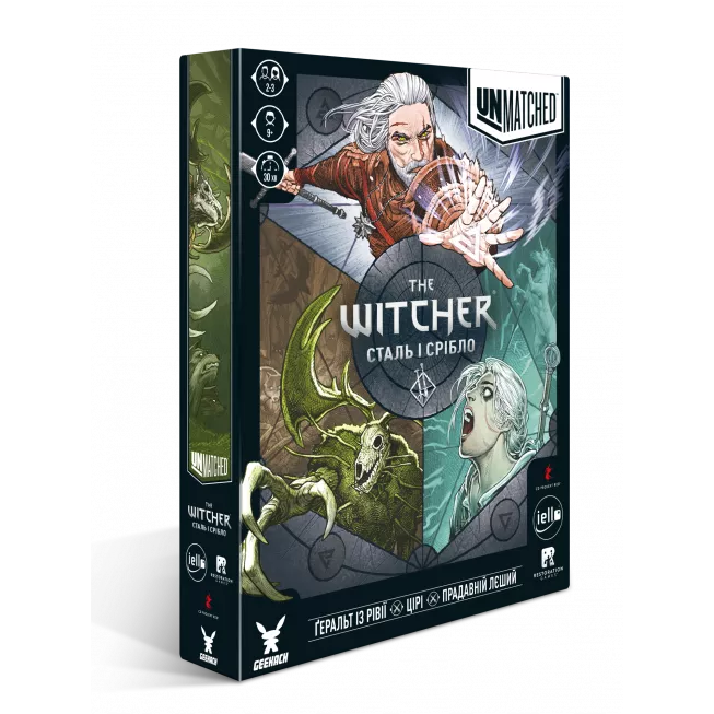 Настільна гра Unmatched: The Witcher. Сталь і срібло (Steel and Silver)