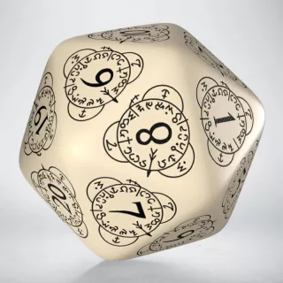 Кубик D20 Level Counter Beige & black Die (1) Кубик D20 Level Counter Beige & black Die (1)
