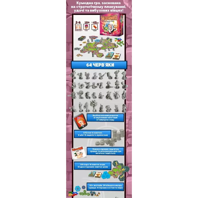 Настільна гра Черв'ячки (Worms)