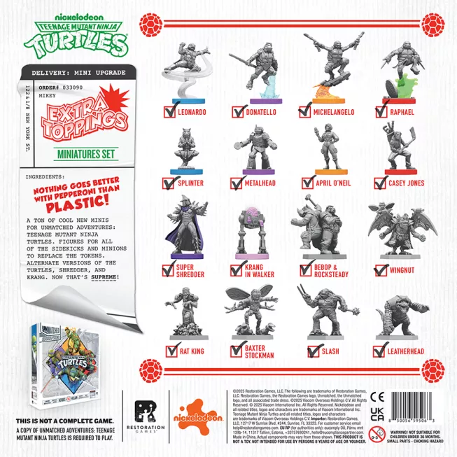 Настільна гра Unmatched Adventures - TMNT - Extra Toppings: Ultimate Miniatures