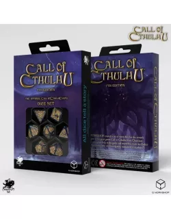 Набір кубиків Call of Cthulhu 7th Edition Blue-green & Gold Dice Set