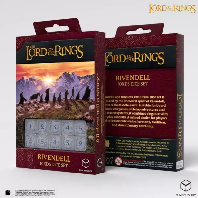 Набір кубиків The Lord of the Rings: Rivendell 10xD6 Dice Set - Stone