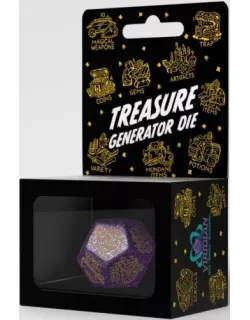Кубик D12 Treasure Generator Die: Shimmering Purple&Gold (1)
