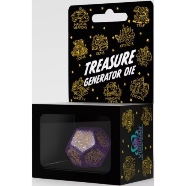 Кубик D12 Treasure Generator Die: Shimmering Purple&Gold (1)
