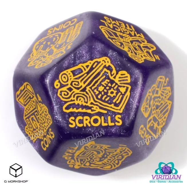 Кубик D12 Treasure Generator Die: Shimmering Purple&Gold (1)
