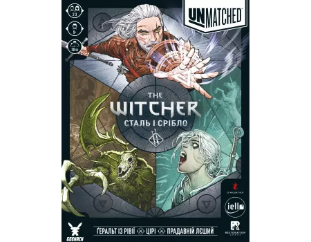 Настільна гра Unmatched: The Witcher. Сталь і срібло (Steel and Silver)