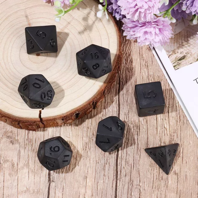 Набір кубиків Black Polyhedral Dice Set: купити за кращою ціною в Україні