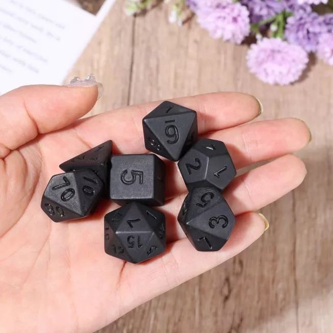 Набір кубиків Black Polyhedral Dice Set: купити за кращою ціною в Україні