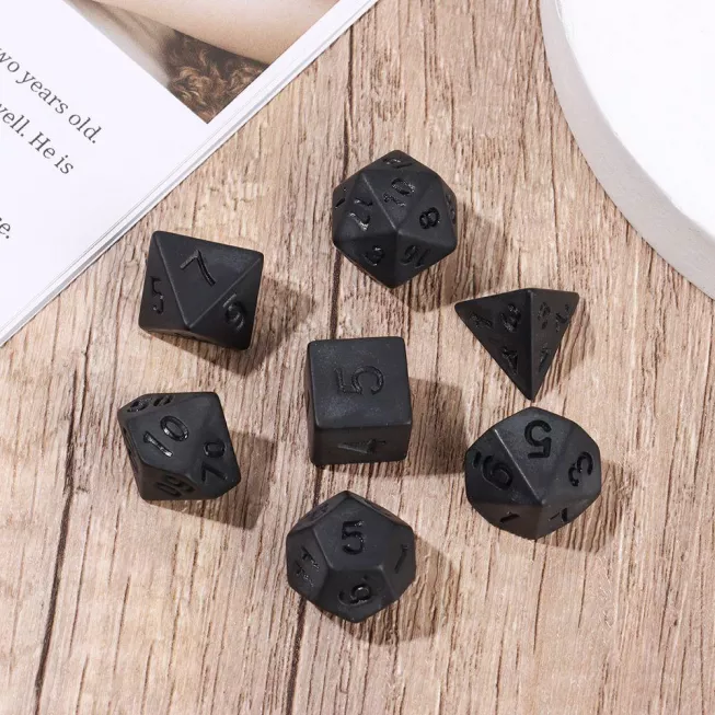 Набір кубиків Black Polyhedral Dice Set: купити за кращою ціною в Україні