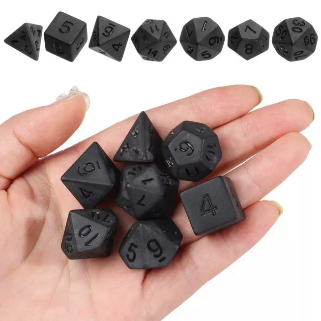 Набір кубиків Black Polyhedral Dice Set: купити за кращою ціною в Україні