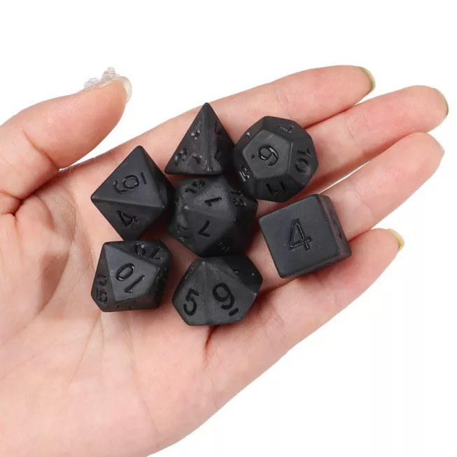 Набір кубиків Black Polyhedral Dice Set: купити за кращою ціною в Україні