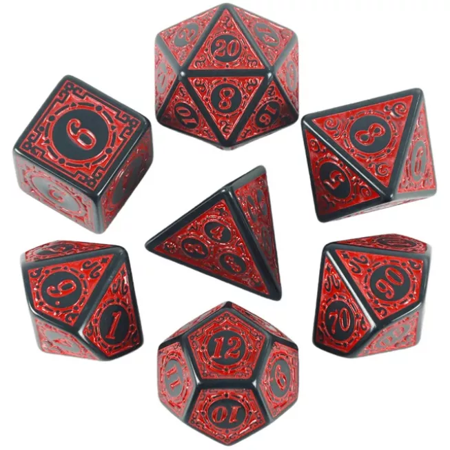 Набір кубиків Black & Red Polyhedral Dice Set: купити за кращою ціною в Україні