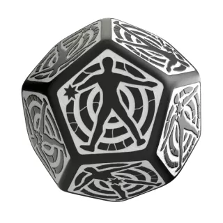 Кубик D12 Hit Location Black & White Die