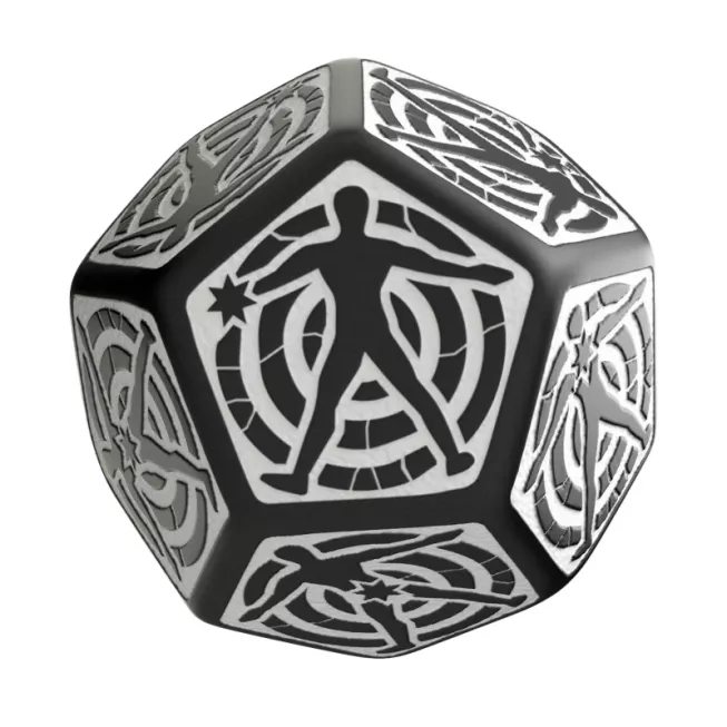 Кубик D12 Hit Location Black & White Die: купити за кращою ціною в Україні
