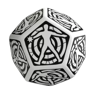 Кубик D12 Hit Location White & Black Die