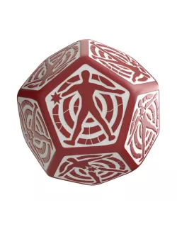 Кубик D12 Hit Location Red & White Die