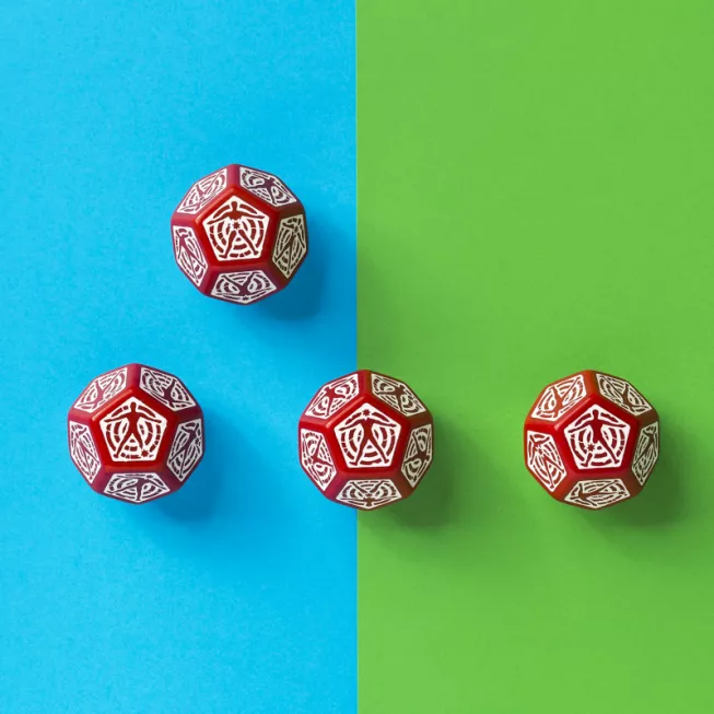 Кубик D12 Hit Location Red & White Die: купити за кращою ціною в Україні