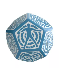 Кубик D12 Hit Location Blue & White Die