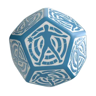 Кубик D12 Hit Location Blue & White Die