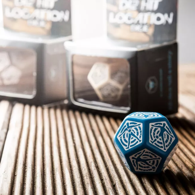 Кубик D12 Hit Location Blue & White Die: купити за кращою ціною в Україні