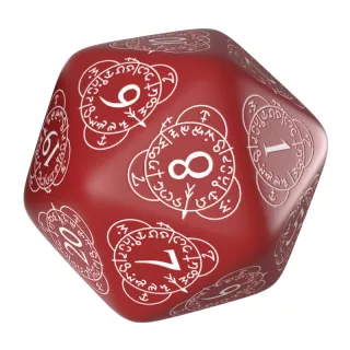 Кубик D20 Level Counter Red & White Die Кубик D20 Level Counter Red & White Die