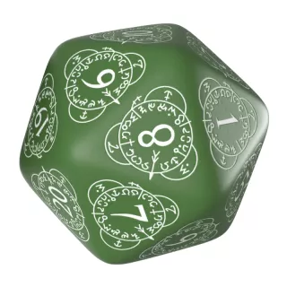 Кубик D20 Level Counter Green & white Die (1)