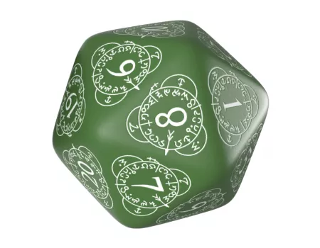 Кубик D20 Level Counter Green & white Die (1)