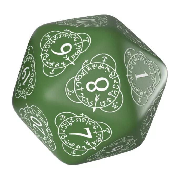 Кубик D20 Level Counter Green & white Die (1): купити за кращою ціною в Україні