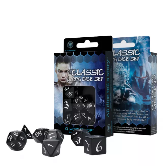 Набір кубиків Classic RPG Black & white Dice Set (7): купити за кращою ціною в Україні