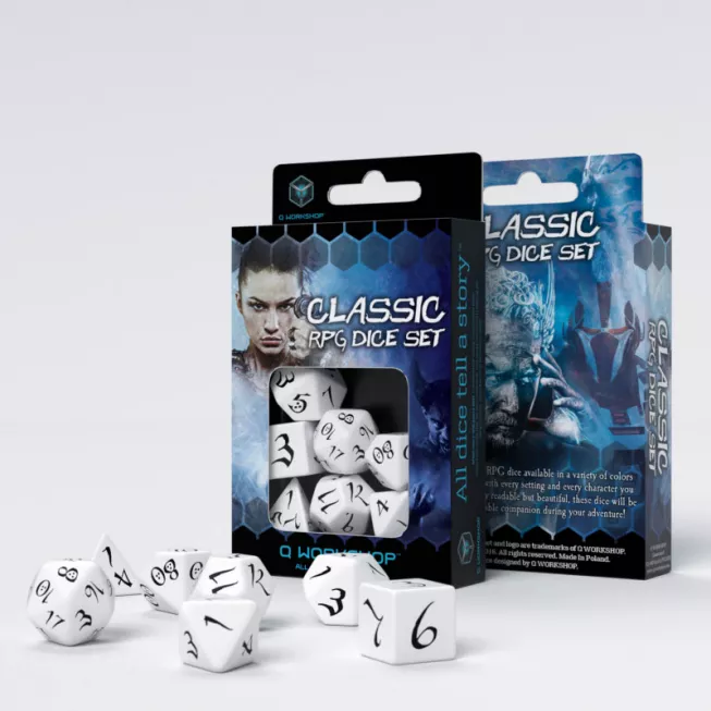 Набір кубиків Classic RPG White & black Dice Set (7): купити за кращою ціною в Україні