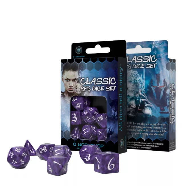 Набір кубиків Classic RPG Lavender & white Dice Set (7): купити за кращою ціною в Україні
