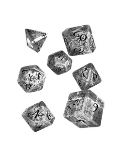 Набір кубиків Elvish Translucent & black Dice Set (7)