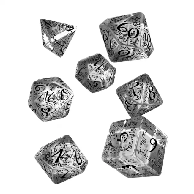 Набір кубиків Elvish Translucent & black Dice Set (7): купити за кращою ціною в Україні