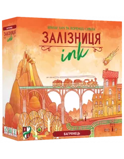 Настільна гра Залізниця Inc. Багрянець (Railroad Ink: Blazing Red Edition)