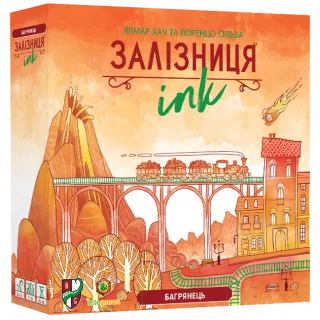 Настільна гра Залізниця Inc. Багрянець (Railroad Ink: Blazing Red Edition)