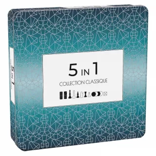 Настільна гра 5 в 1 (5 in 1): шахи, нарди, доміно