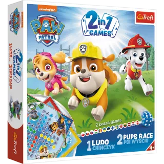 Настільна гра Лудо + Змії і Драбини 2 в 1: Щенячий Патруль