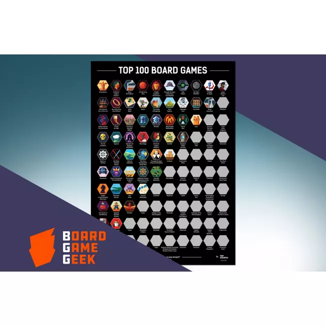 Скретч-постер Топ 100 настільних ігор (Top 100 Board Games): купити за кращою ціною в Україні