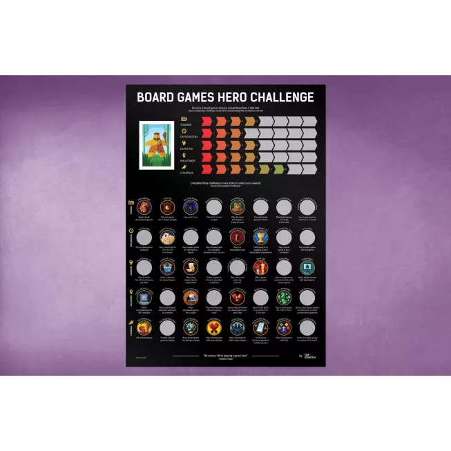 Скретч-постер Board Games Hero Challenge: купити за кращою ціною в Україні