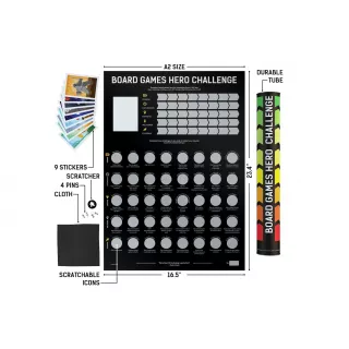 Скретч-постер Board Games Hero Challenge