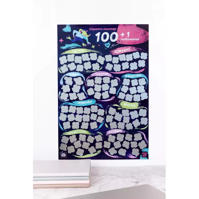Скретч-Постер 100+1 побачення: купити за кращою ціною в Україні