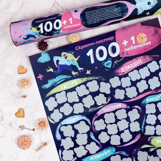 Скретч-Постер 100+1 побачення: купити за кращою ціною в Україні