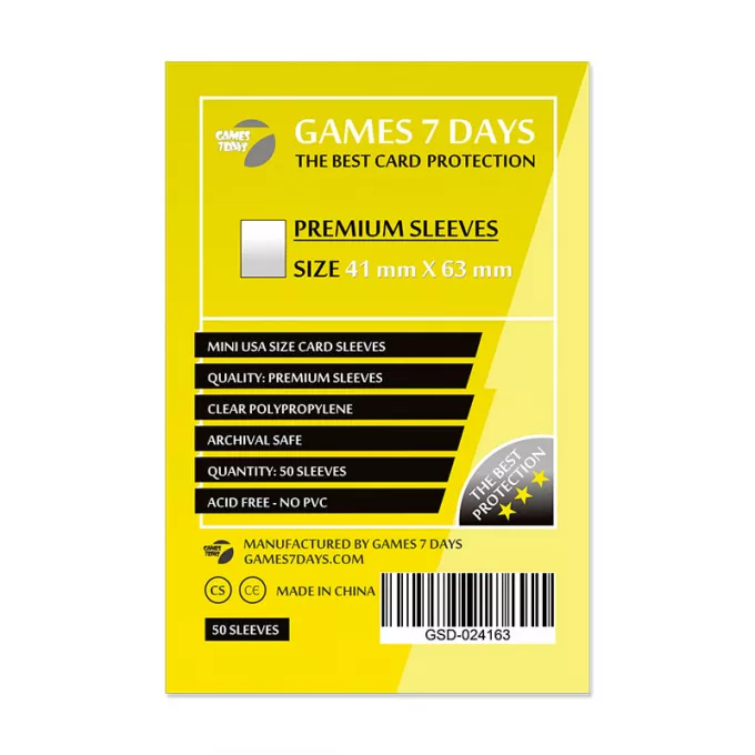 Протектори Games7Days (41 x 63 мм) Premium Mini USA (50 шт): купити за кращою ціною в Україні