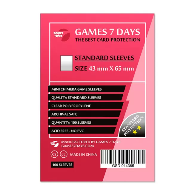 Протектори Games7Days (43 x 65 мм) Standard Mini Chimera (100 шт): купити за кращою ціною в Україні