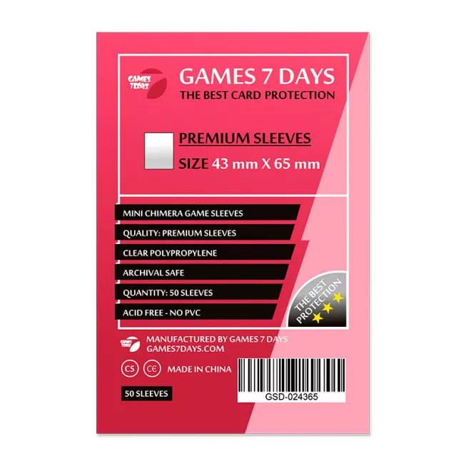 Протектори Games7Days (43 x 65 мм) Premium Mini Chimera (50 шт): купити за кращою ціною в Україні