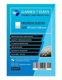 Протектори Games7Days (45 x 68 мм) Premium Mini Euro (50 шт)