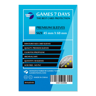 Протектори Games7Days (45 x 68 мм) Premium Mini Euro (50 шт)