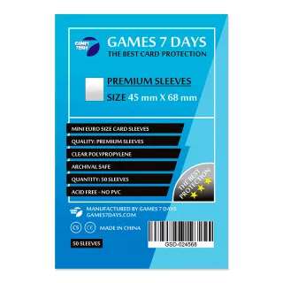 Протектори Games7Days (45 x 68 мм) Premium Mini Euro (50 шт)