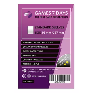 Протектори Games7Days (56 x 87 мм) Standard USA (100 шт)